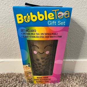 Bubble Tea Gift Set Boba Glass Cup With Straw (No Boba Included)